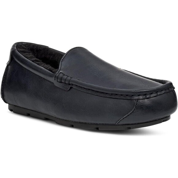 UGG KOOLABURRA MEN\'S SLIP ON FUR LINED SLIPPERS BLACK 7